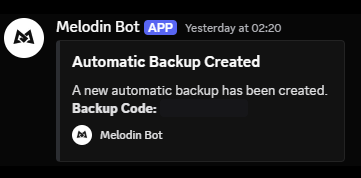 Melodin Backup