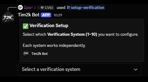 Tim2K Verification